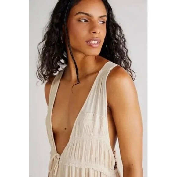 Free People Free-Est Showstopper Midi Dress Billowy Asymmetrical XS NWT 278351 - Picture 3 of 10